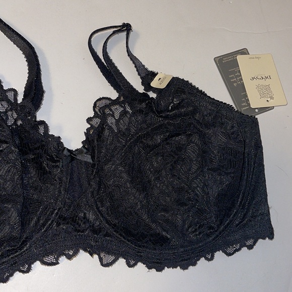 🆕 Déesse Lingerie Black Lace Underwire Bra - Women’s Size 42DD / DD42 - Picture 7 of 11